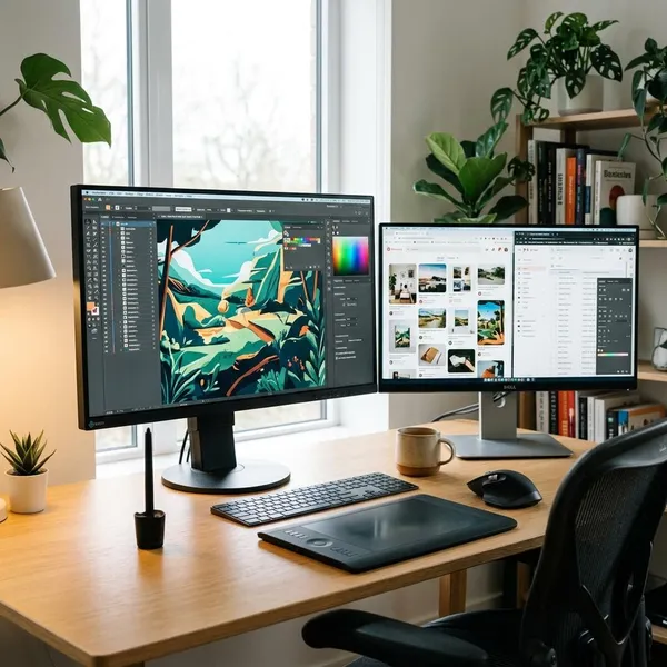 Best dual monitor setup for graphic designers