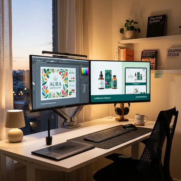 Set up dual monitors for comfort