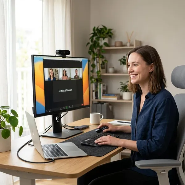 How to use an external webcam instead of the built-in camera